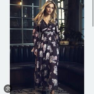 Ever New Natalia Lace Trim Maxi Dress Blossom Floral size 0 New With Tags